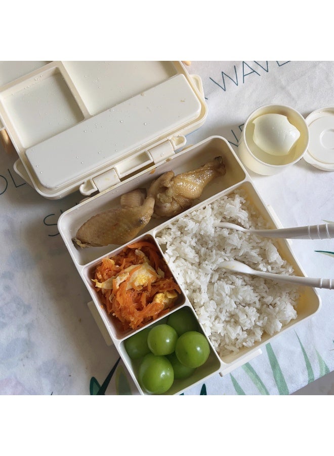 KINGMAZI Lunch Box for Adults and Kids 4 Compartment Lunch Box with Fork - Durable Perfect Size - Leak-Proof - Reusable - BPA Free-Suitable for microwave ovens - Image 4