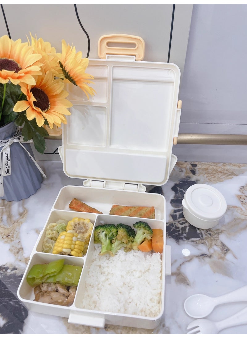 KINGMAZI Lunch Box for Adults and Kids 4 Compartment Lunch Box with Fork - Durable Perfect Size - Leak-Proof - Reusable - BPA Free-Suitable for microwave ovens - Image 5