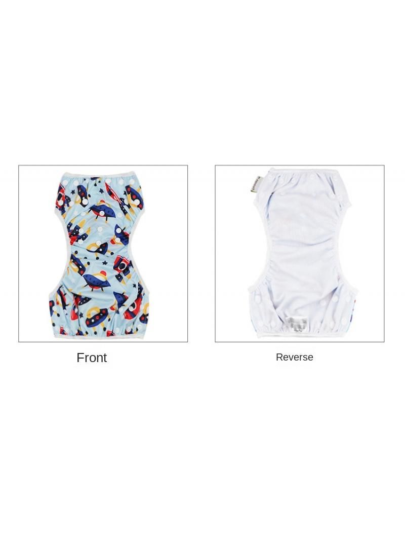 1-Piece Voguish Soft Adjustable Washable Baby Swimming Shorts Diaper - Style P - Image 4