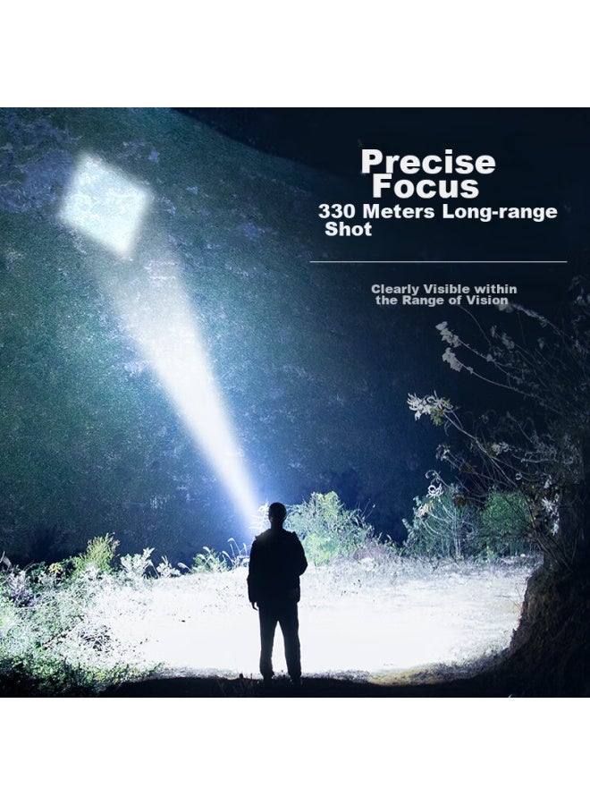 SupFire Aj01 Zoomable Flashlight, High Brightness, Long Battery Life, Ultra-Bright, Military-Grade, Outdoor, Compact, Home-Use, Sky-Piercing, 2000 Lumens - Image 5