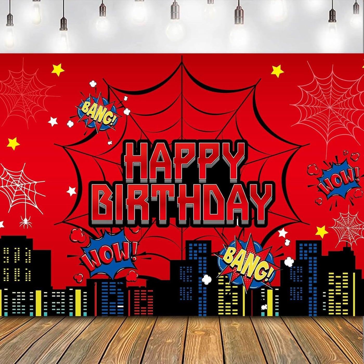 أي آر إس جرافيكس ARS Graphics Spider Web Backdrop Party Decoration Supplies
