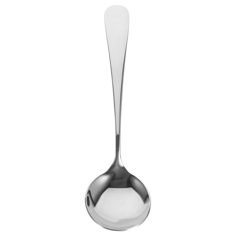 Stainless Steel Soup Spoon 3 5mm Thick Silver Serving Spoon Kitchen Flatware - Image 2
