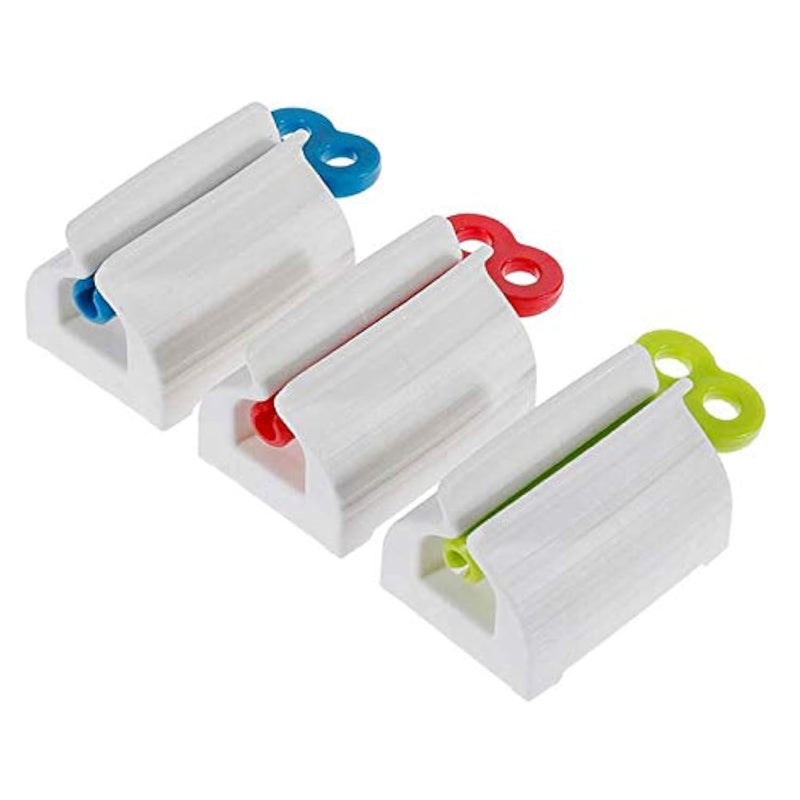 SHEMOK ® Rolling Tube Toothpaste Squeezer Toothpaste Seat Holder Stand Rotate Toothpaste Dispenser for Bathroom (3) - Image 1