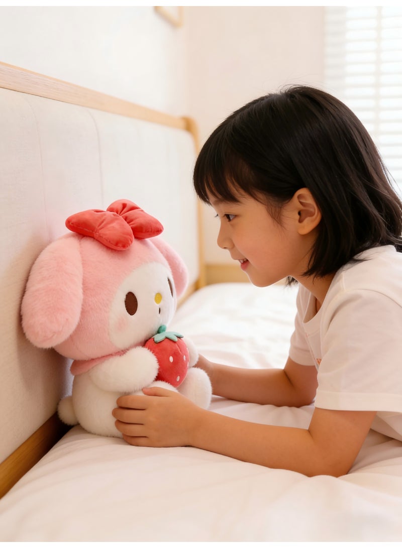 Sanrio 28cm Cartoon Pink Strawberry Melody Plush Doll Plush Toy Room Decoration Soft Doll Suitable for Kids Gifts Party Gifts - Image 2