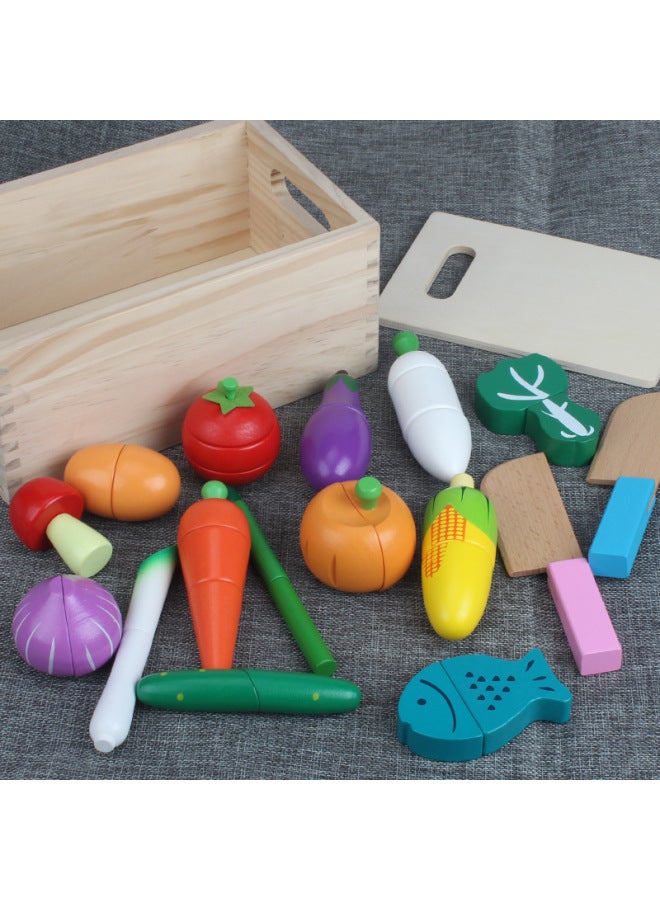Wooden Magnetic Children's Educational Pretend Play Toys, Realistic Fruit Cutting And Viewing Game, Vegetable Cutting Fun Wholesale