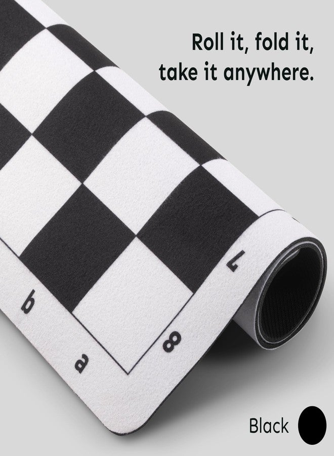 Feltectors Tournament Chess Mat 20 Inch, Folding Roll Up Checkers Mat Only No Pieces, Travel Game for Kids and Adult - Black - Image 5