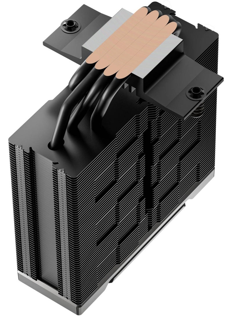 ديب كول مبرد المعالج AK400 G2 DIGITAL NYX - مبرد هوائي للمعالج مزود بتقنية الذكاء الاصطناعي لضبط درجة الحرارة ديناميكيًا، وشاشة عرض رقمية رباعية الأجزاء، ومروحة PWM مقاس 120 مم، و4 أنابيب حرارية نحاسية، ومنفذ PWM رباعي الأطراف، ومحمل هيدروليكي، ويدعم منصات Intel وAMD المتعددة، باللون الأسود | R-AK400G2-BKNNMN-GJD-1 - Image 5