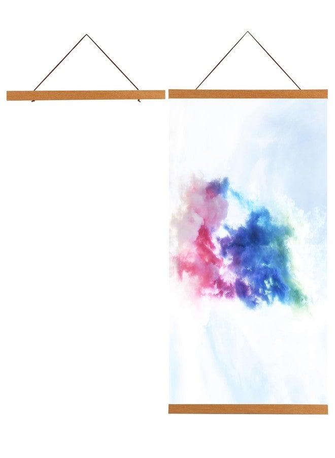 Medog Magnetic Poster Hanger Frame, 16x20 16x24 16x22 16x16 Poster Frame,For Magnet Canvas Print Poster Hanging Kit,Teak,1 Pack - Image 1