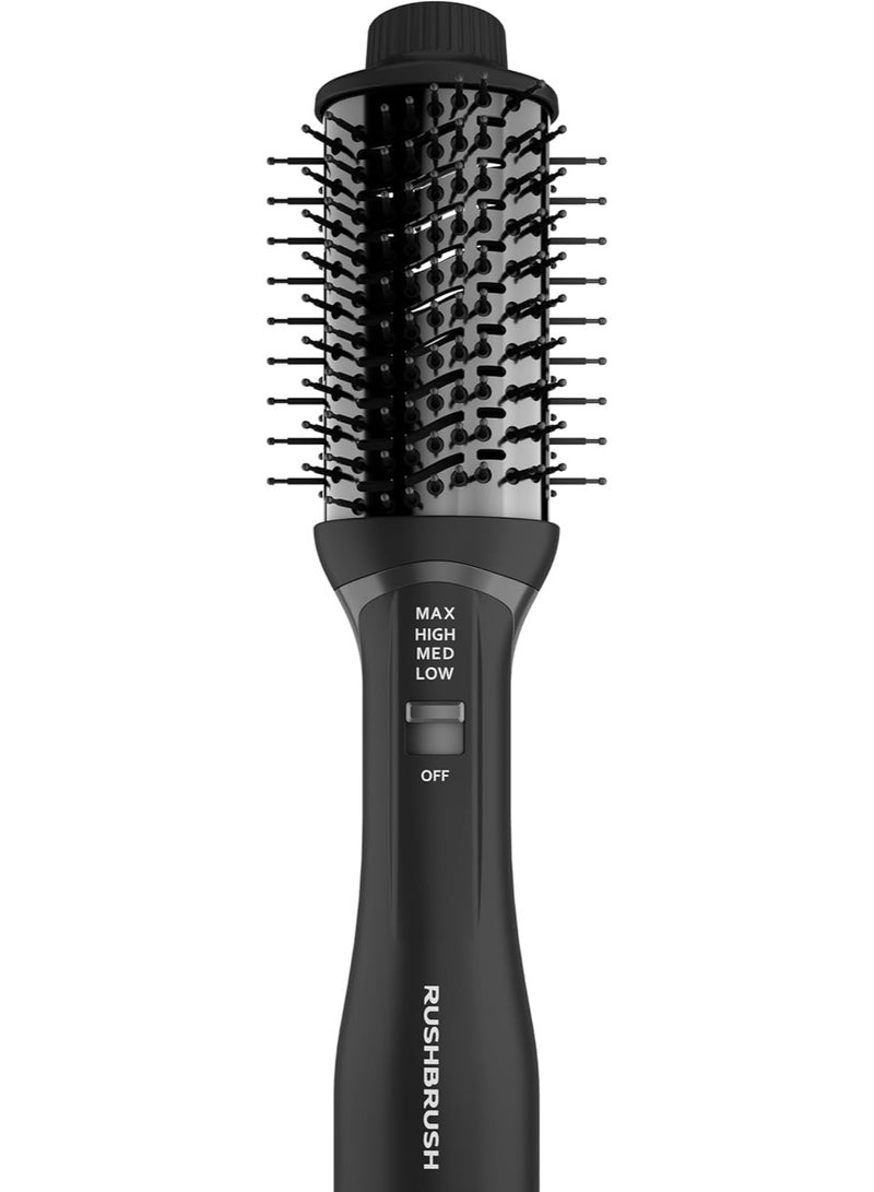 Rush Brush V2 Lite Black Hair Volumizer 1200W Hot Air Brush, One-Step Hair Dryer & Volumizer for Drying, Straightening, Smoothing & Styling, Fast Heating Blow Dryer Brush for All Hair Types, Lightweight Ergonomic Design - Image 2