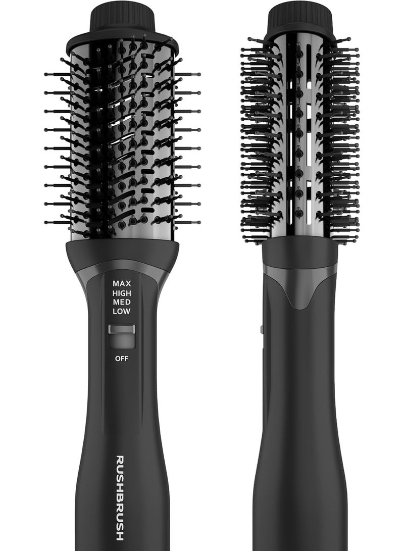 Rush Brush V2 Lite Black Hair Volumizer 1200W Hot Air Brush, One-Step Hair Dryer & Volumizer for Drying, Straightening, Smoothing & Styling, Fast Heating Blow Dryer Brush for All Hair Types, Lightweight Ergonomic Design - Image 1