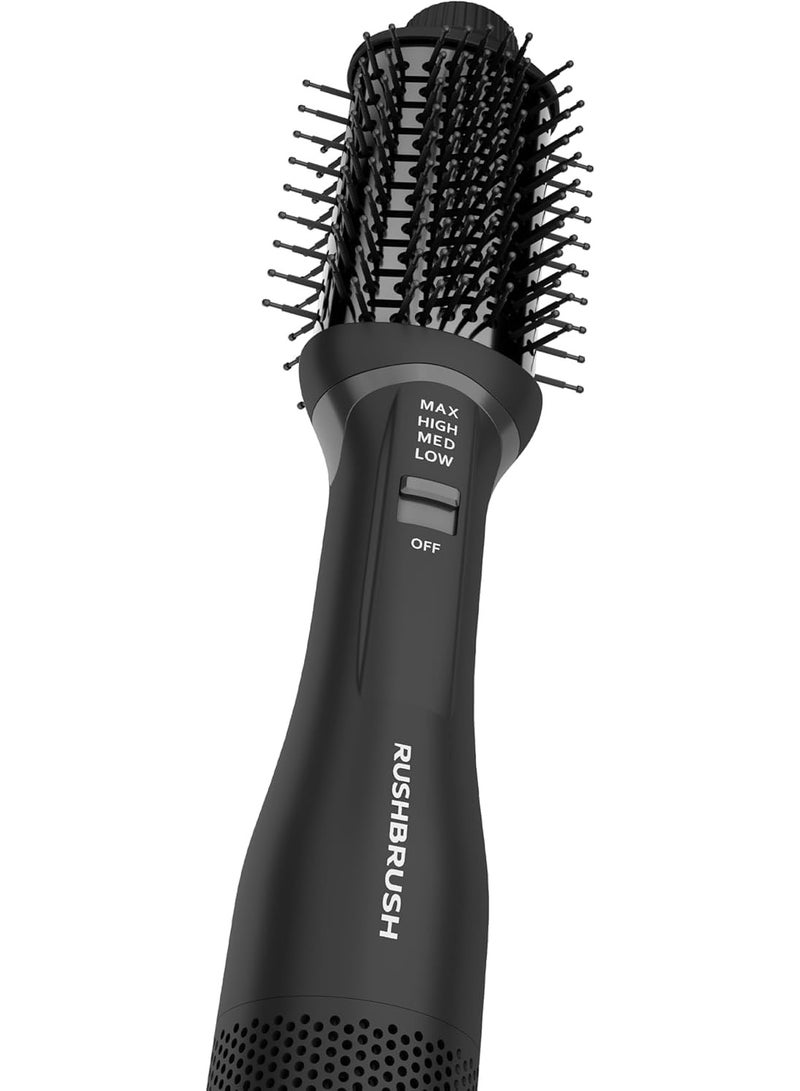 Rush Brush V2 Lite Black Hair Volumizer 1200W Hot Air Brush, One-Step Hair Dryer & Volumizer for Drying, Straightening, Smoothing & Styling, Fast Heating Blow Dryer Brush for All Hair Types, Lightweight Ergonomic Design - Image 4