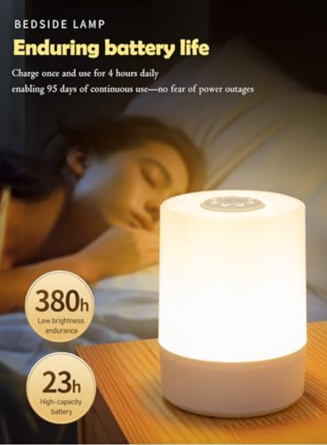 infino Rechargeable Touch Night Light, Dimmable LED Bedside Lamp with Remote, Baby Nursery Lamp, 3 Color Temperatures, Timer, Perfect for Bedroom, Dorm, Night Feeding - Image 2