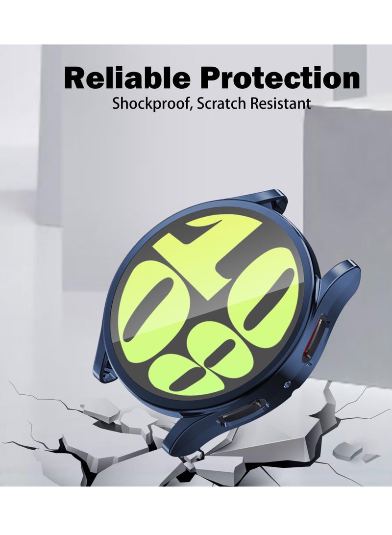 Excefore 5 Pcs Seltureone Compatible for Samsung Galaxy Watch 6 44mm Screen Protector Case, Soft TPU Protective Case for Galaxy Watch 6 44 mm, Clear Black Silver Midnight Blue Diaphanous Green - Image 5