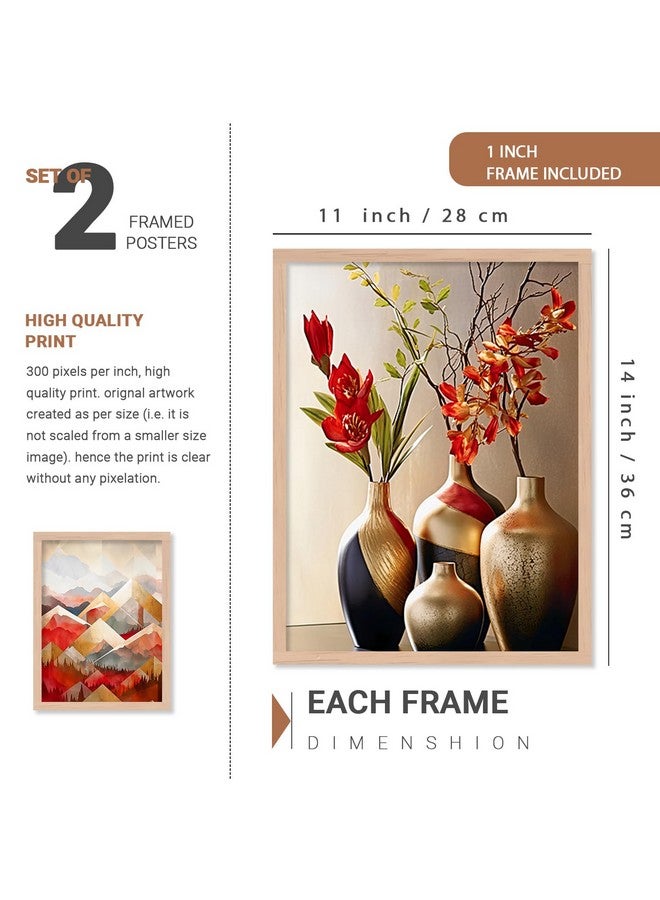 kotart Premium Digital Paintings with Frame for Home Decoration - Painting for Living Room Bedroom Office - Painting for Wall Decoration - Pack of 4 (B) - Image 2