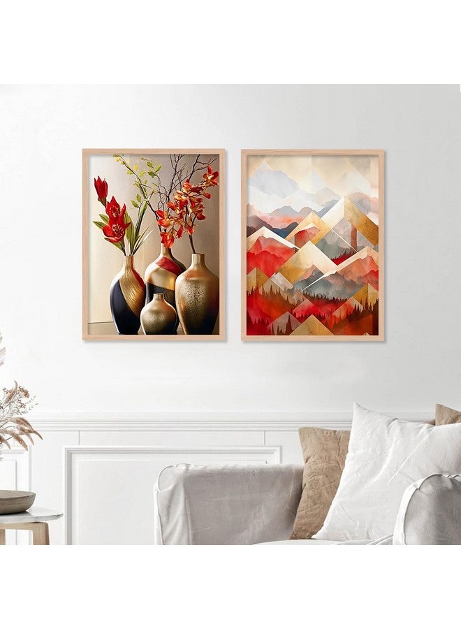 kotart Premium Digital Paintings with Frame for Home Decoration - Painting for Living Room Bedroom Office - Painting for Wall Decoration - Pack of 4 (B) - Image 4