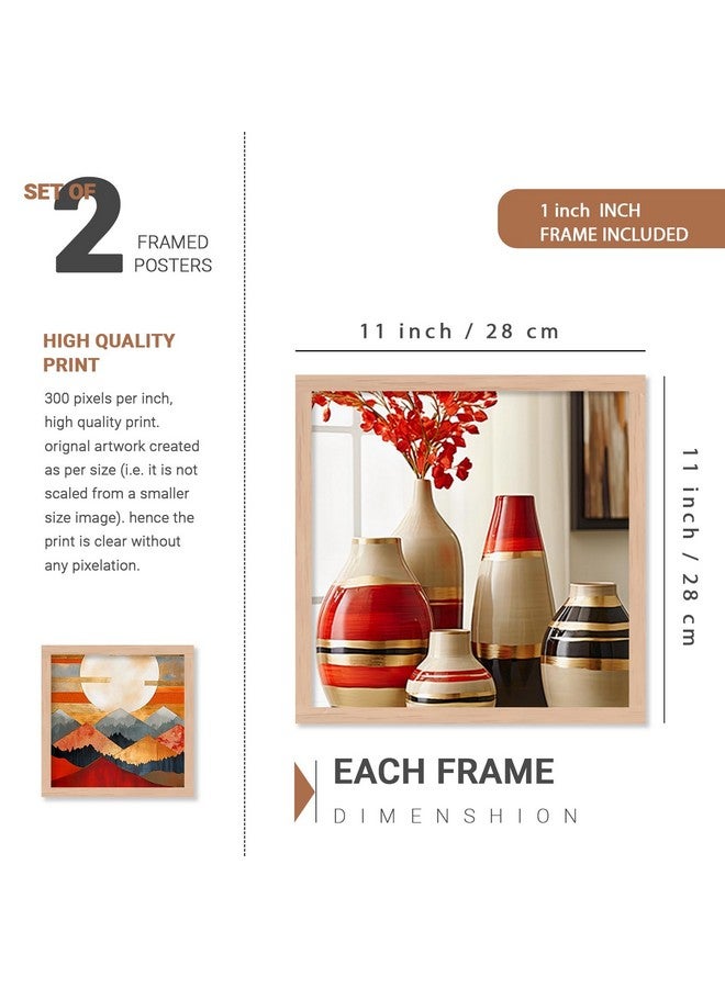 kotart Premium Digital Paintings with Frame for Home Decoration - Painting for Living Room Bedroom Office - Painting for Wall Decoration - Pack of 4 (B) - Image 3