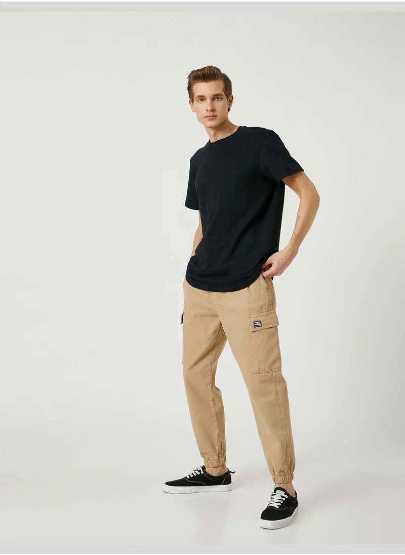 KOTON Jogger Cargo Trousers Pocket Detailed Drawstring Cotton