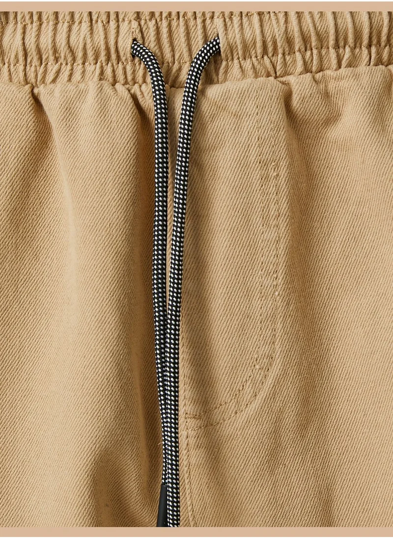 KOTON Jogger Cargo Trousers Pocket Detailed Drawstring Cotton