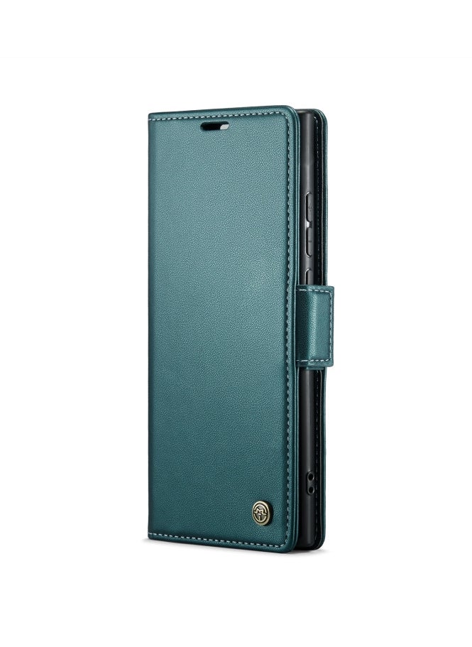 CaseMe Flip Wallet Case For Samsung Galaxy Note 20 Ultra [RFID Blocking] PU Leather Wallet Flip Folio Case with Card Holder Kickstand Shockproof Phone Cover (Green)  - Image 2