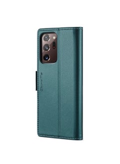CaseMe Flip Wallet Case For Samsung Galaxy Note 20 Ultra [RFID Blocking] PU Leather Wallet Flip Folio Case with Card Holder Kickstand Shockproof Phone Cover (Green)  - Image 3