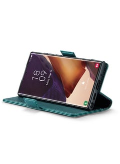 CaseMe Flip Wallet Case For Samsung Galaxy Note 20 Ultra [RFID Blocking] PU Leather Wallet Flip Folio Case with Card Holder Kickstand Shockproof Phone Cover (Green)  - Image 5