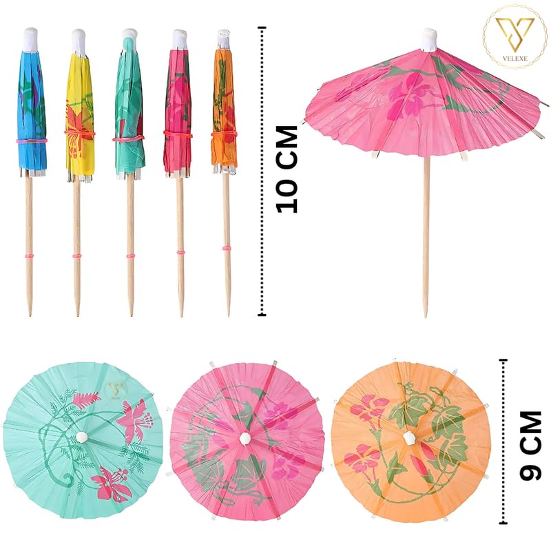 VELEXE Umbrella Toothpick - Pack of 280 (9x10 CM) | Compact, Portable & Durable Mini Toothpicks | Reusable for Travel, Parties, and Everyday Use | Stylish Design with Umbrella Handle - Image 2