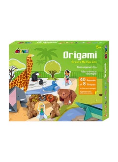 Avenir Avenir Origami - Create My Own Zoo | Fold 8 Vivid Animals and Cardboard Characters - 40 Double-Sided Folding Sheets - Big Themed Activities Poster | For Kids 5+  - Image 1