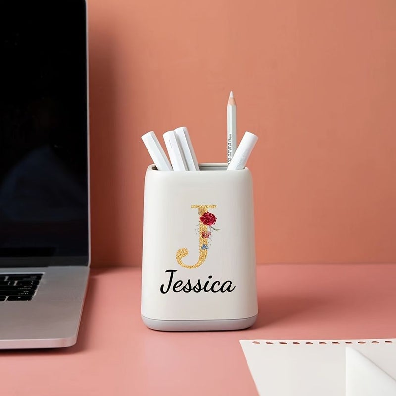 Personalized Pen Holder Pink Desktop Storage Box Original Gift For Her Storage Pen Cup High End Office Accessories Corporate Gifts Father Day Teacher Day Reward For Student - Image 3