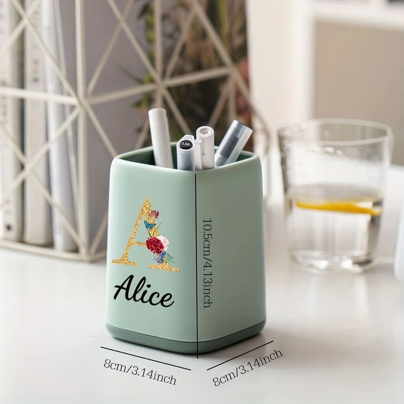 Personalized Pen Holder Pink Desktop Storage Box Original Gift For Her Storage Pen Cup High End Office Accessories Corporate Gifts Father Day Teacher Day Reward For Student - Image 2