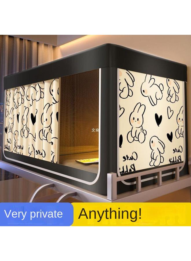 Bluejw Bracket Bed Curtain Shading Curtain Integrated Dormitory Mosquito Net 2023 With Winding Curtain Upper And Lower Burds High And Low Burds Student Burds - Image 2