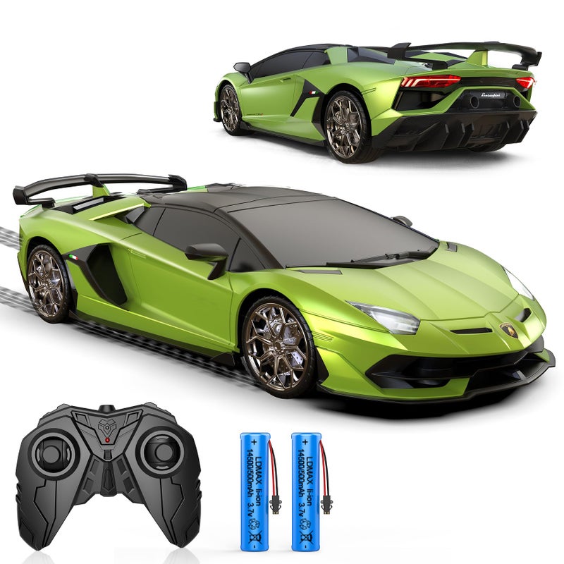 AEROQUEST Remote Control Car for Lamborghini Officially Licensed 116 Scale Lambo Hobby Rc Cars with Headlight 24GHz Race Car Toys for Boy Girl 412 Years Old 12Kmh Birthday Gift - Image 2