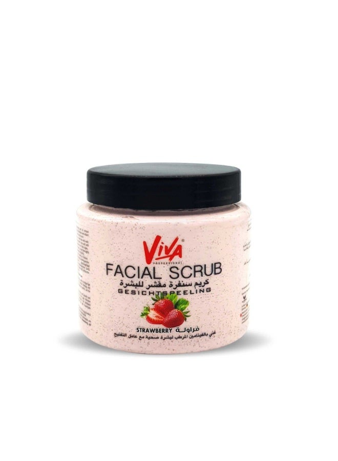 VIVA PROFESSIONAL Viva Facial Scrub Strawberry 500ml | Deep Exfoliating Face Scrub | Brightening & Smoothing Skin Care for All Skin Types UAE - Image 1