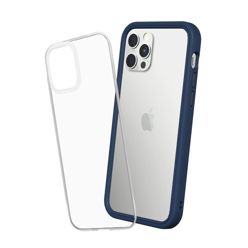 RHINOSHIELD Modular Case Compatible with iPhone 1212 Pro  Mod NX  Customizable Shock Absorbent Heavy Duty Protective Cover 35M  11ft Drop Protection  Navy Blue
