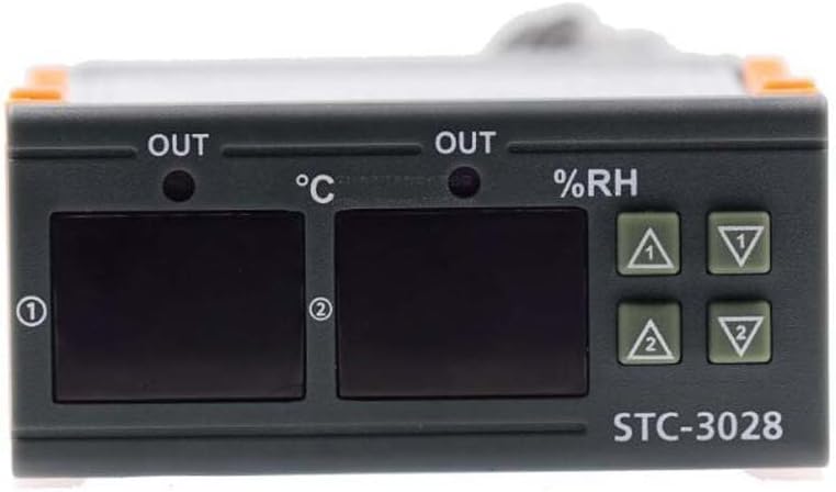 Senzooe 2 قطعة وحدة تحكم ذكية في درجة الحرارة والرطوبة مع شاشة رقمية STC-3028 (12V) - Image 3