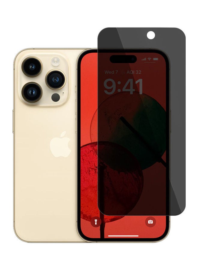 OFFBEAT 2 Pack iPhone 14 Pro Max Privacy Screen Protector 6.7 Inch with Easy Installation Frame, Scratch Resistant, Anti-Fingerprint, Anti-Spy Transparent - Image 1