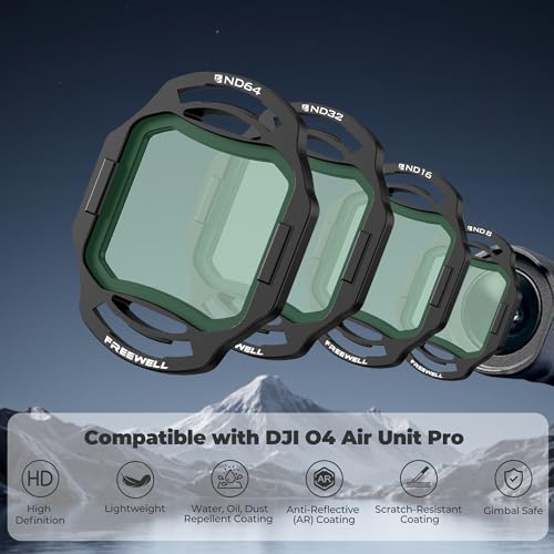 Freewell ND Filter 4Pack for DJI O4 Air Unit ProND8 ND16 ND32 ND64Reduce Shutter Speed for Smooth Cinematic Footage - Image 3