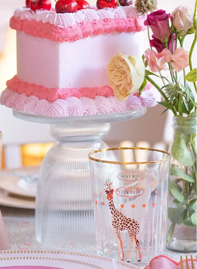 YVONNE ELLEN Giraffe Hi Ball Drinking Glass