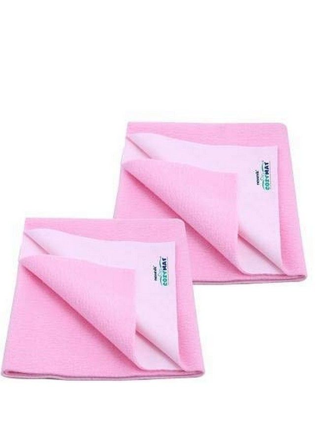 Newnik Quick Waterproof Dry Sheet Small Combo Pack Of 2 Pink (Each Size : 50 Cm X 70 Cm) - Image 1