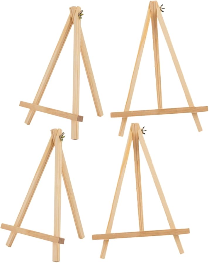 Jojofuny 3 Mini Wooden Easels Tripod Art Display Stand For Painting Drawing Crafts - Image 5