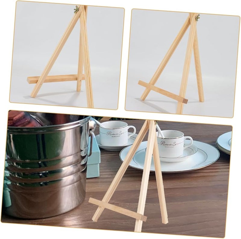 Jojofuny 3 Mini Wooden Easels Tripod Art Display Stand For Painting Drawing Crafts - Image 3