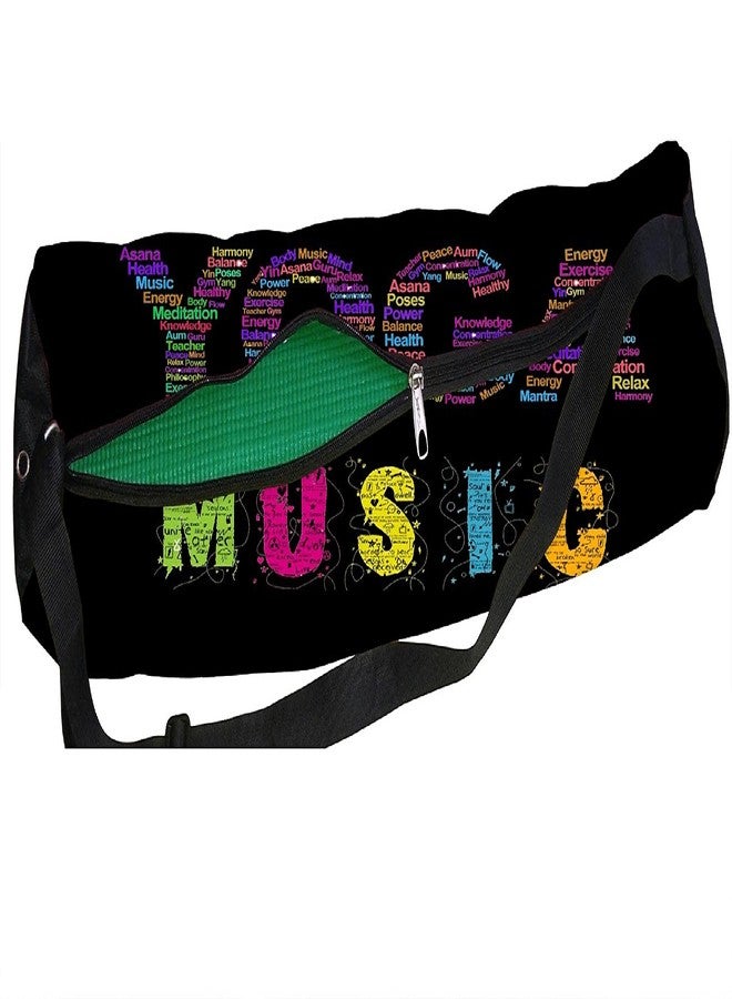 orgner Active Elements Direct from Factory - Canvas Yoga Mat Bag/Cover. Easy Fit up to 4 mm Thick Yoga Mat. Print Design : AUM and OM - A Yogic Path - Image 1
