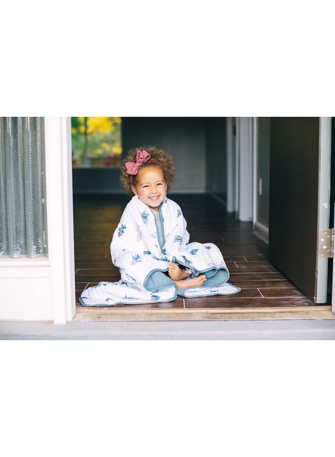 Little Unicorn Original Premium Cotton Quilt | Multi-Layered & Extra-Soft Muslin Fabric |for Babies & Toddlers (Prickle Pots) - Image 3