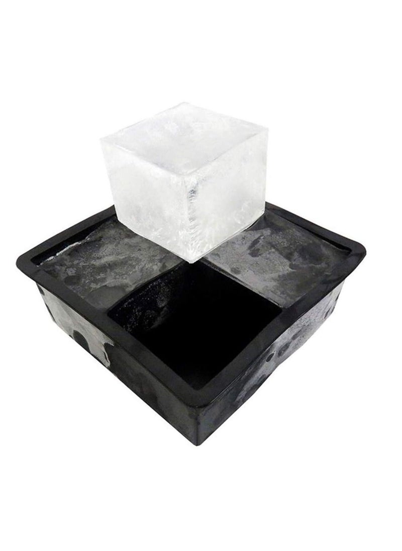 Generic - Ice Trays 4 Cavity Square Grid Shape Silicone Cube Ice Cube Mold Maker - Image 1