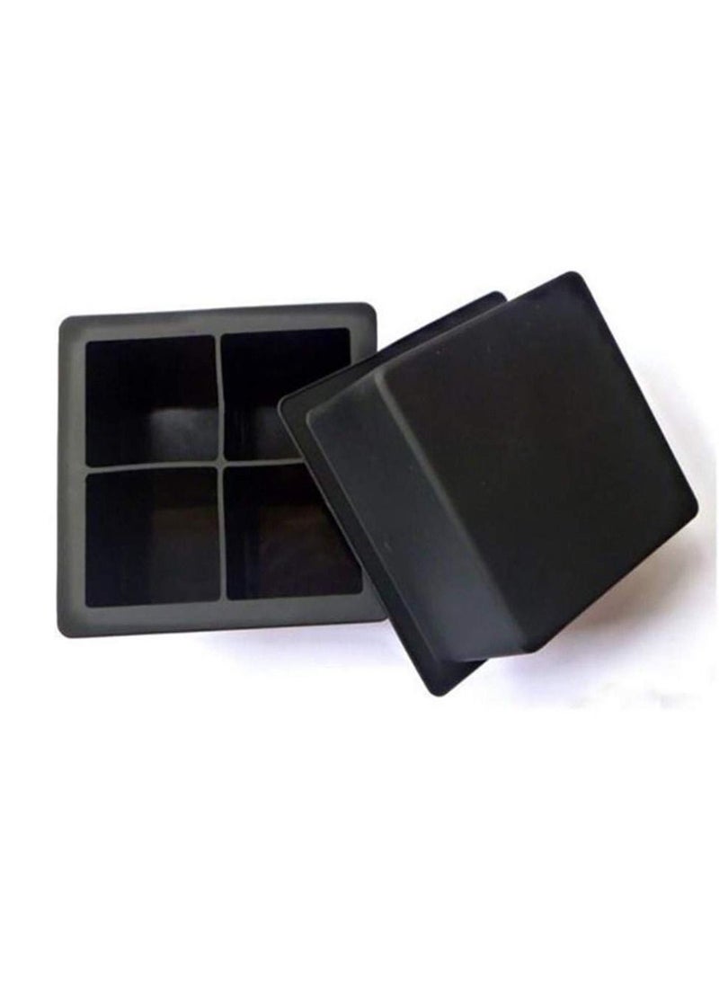 Generic - Ice Trays 4 Cavity Square Grid Shape Silicone Cube Ice Cube Mold Maker - Image 1