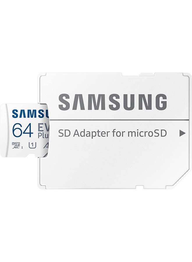 Samsung EVO Plus 64GB microSDXC UHS-I U1 130MB/s Full HD & 4K UHD Memory Card with Adapter (MB-MC64KA) - Image 2