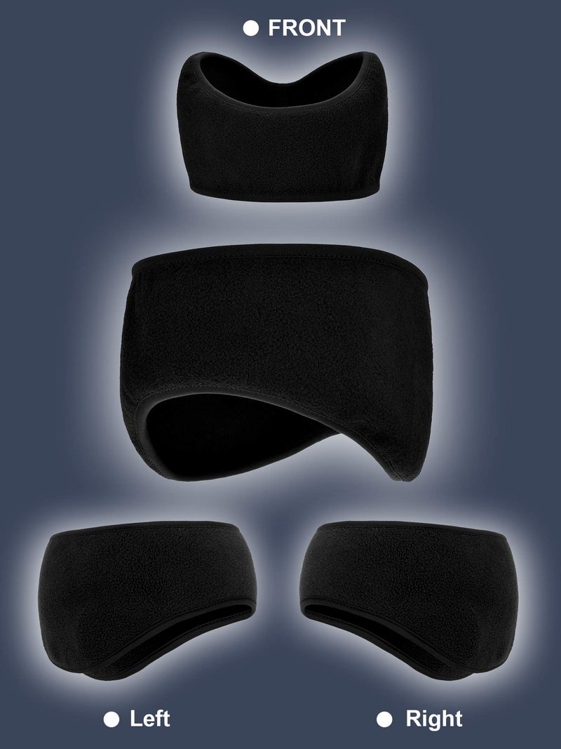 BBTO 3 Pcs Fleece Ear Warmers Muffs for Men Women Headband Ear Muffs Winter Covers for Cold Weather Running Cycling Ski(Black, Gray, Blue) - Image 4