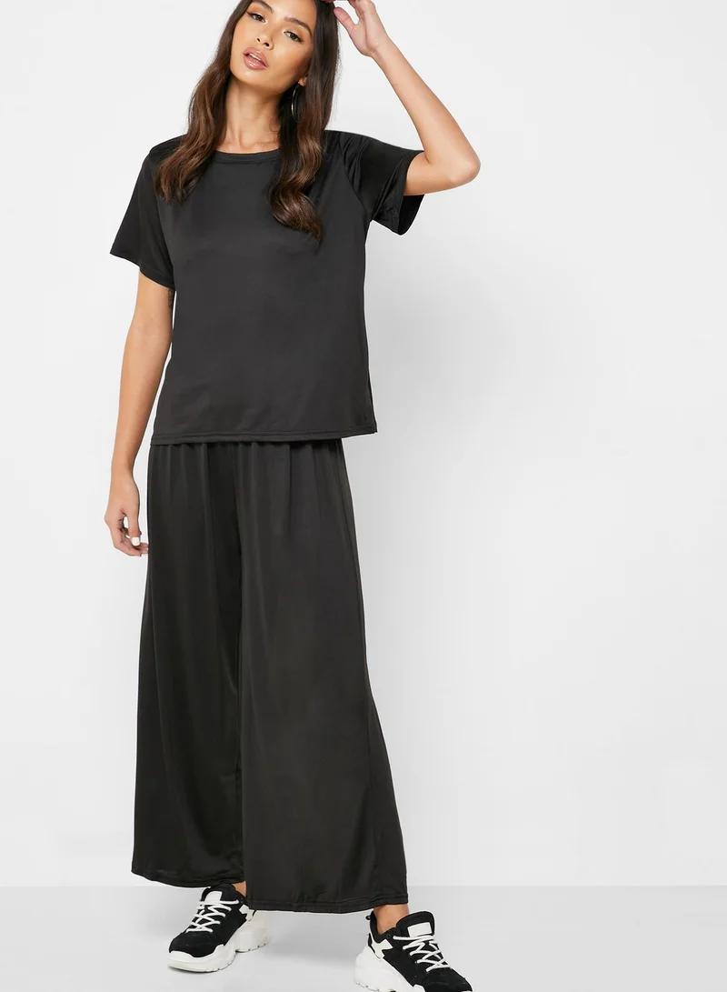 Ginger Wide Leg Joggers Set