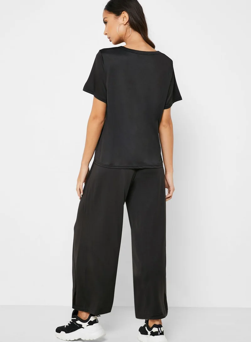 Ginger Wide Leg Joggers Set