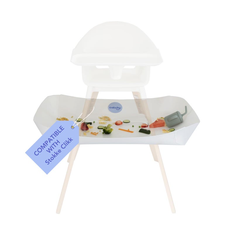 CATCHY - Food Catcher - Compatible with Stokke Clikk High Chair + 11 Other High Chairs - Highchair Sold Separately - Baby & Toddler Food & Mess Catcher - Under High Chair Accessory - Image 1