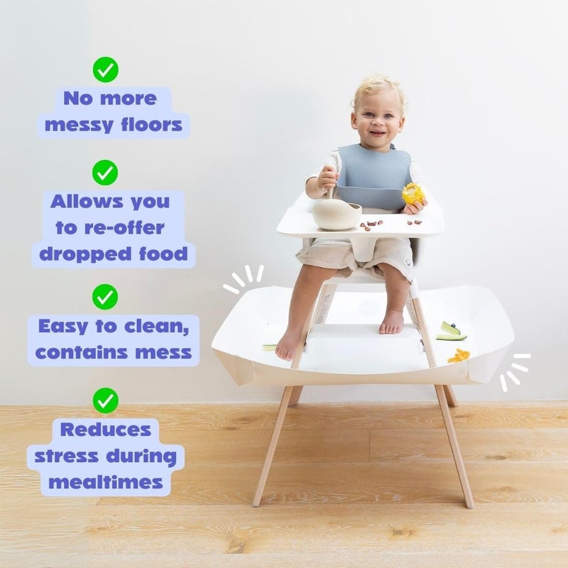 CATCHY - Food Catcher - Compatible with Stokke Clikk High Chair + 11 Other High Chairs - Highchair Sold Separately - Baby & Toddler Food & Mess Catcher - Under High Chair Accessory - Image 3